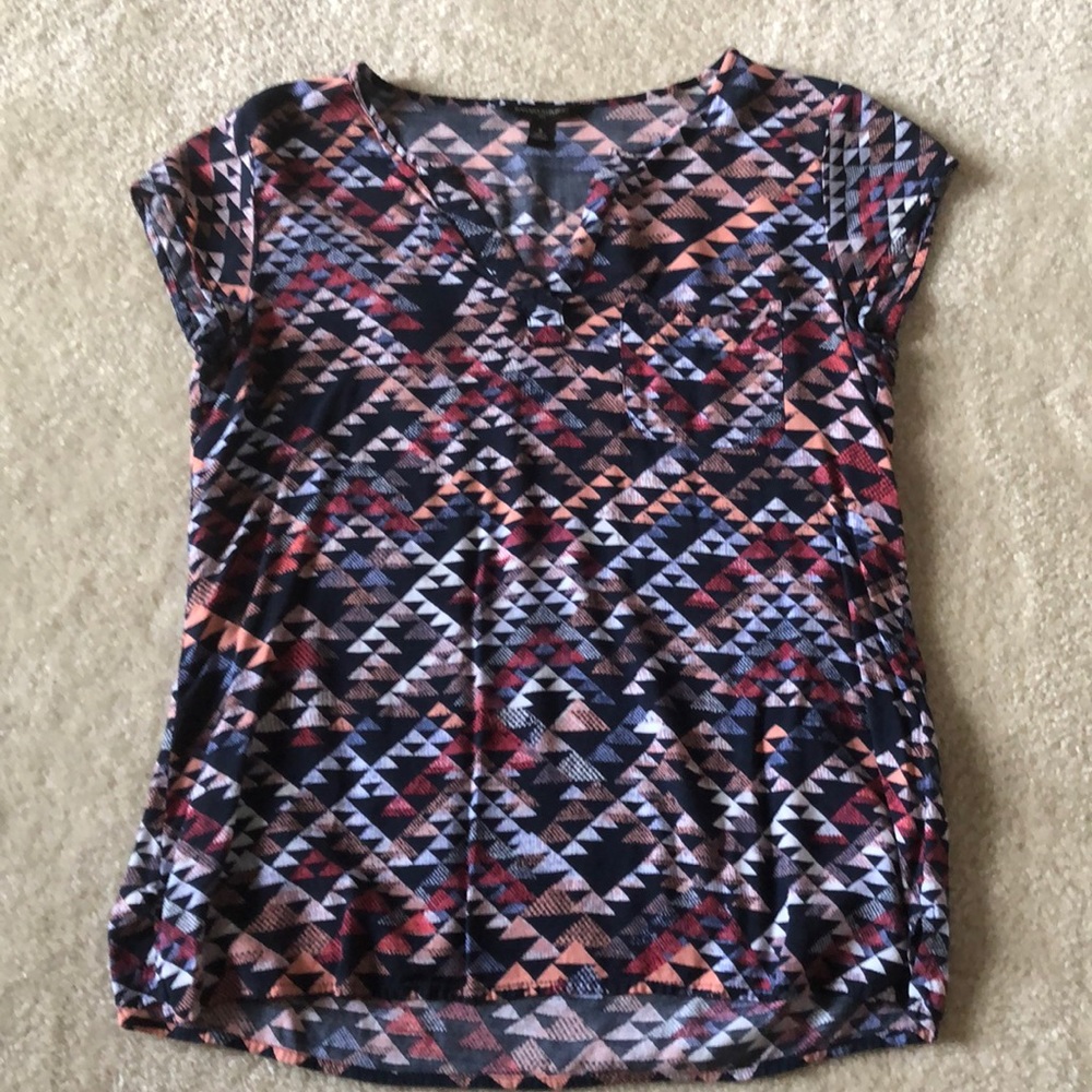 Banana Republic split v neck blouse size S